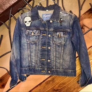 Kippy Kippys Denim Swarovski Jacket Small